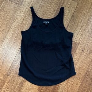J. Crew Classic Black Ribbed Tank Top